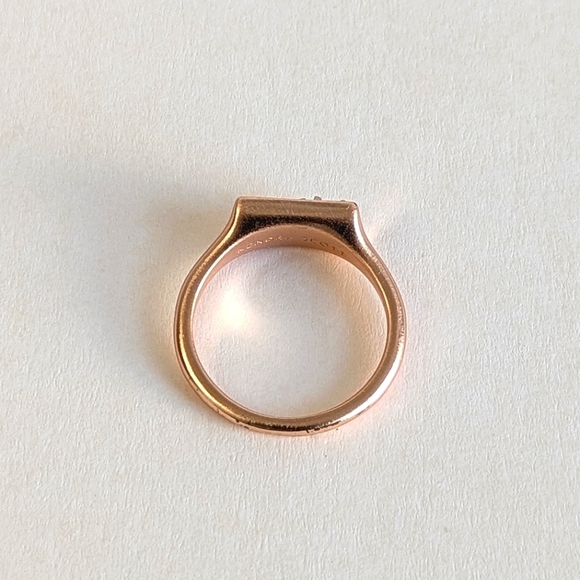 Kendra Scott Glenna Drusy Ring Rose Gold Rectangular Pink Iridescent Drusy sz 8 - Picture 6 of 11